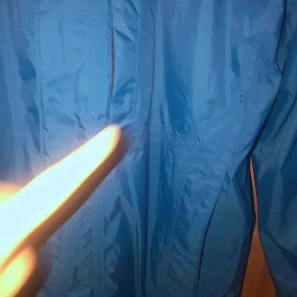 Columbia blue Hooded jacket all weather wind breaker water repellent Gorpcore